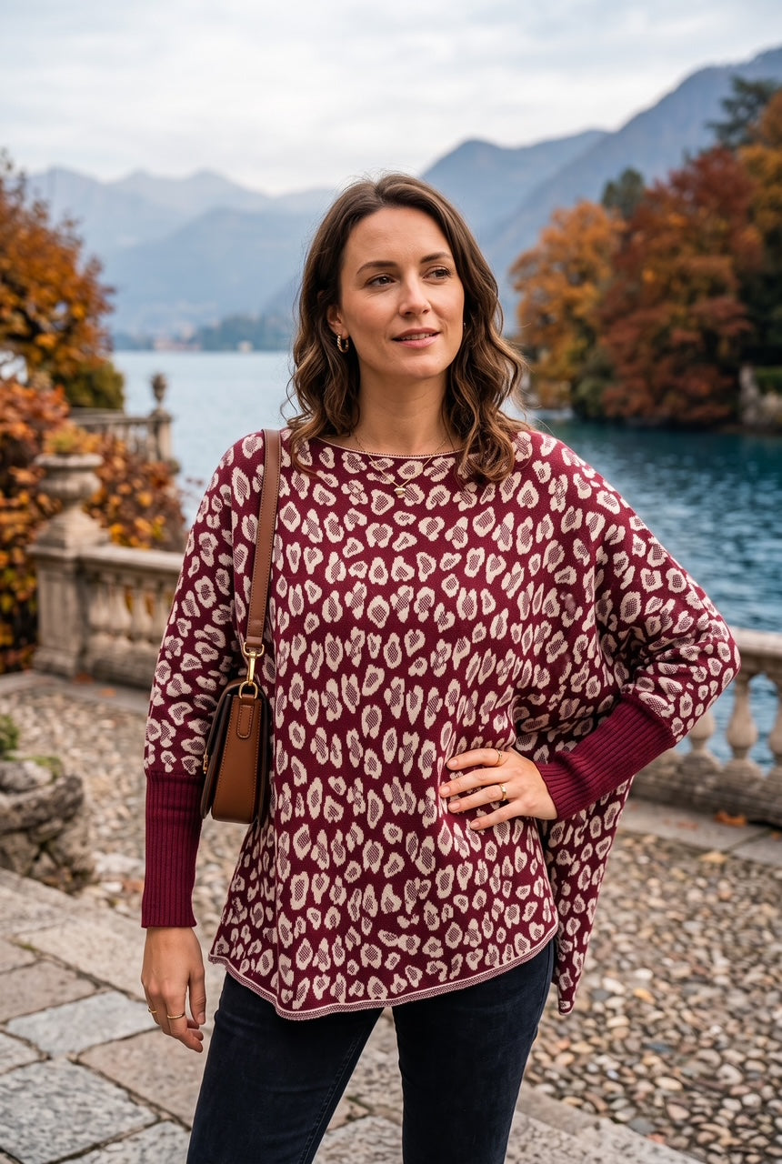 LEOPARD  BOXYFIT JUMPER