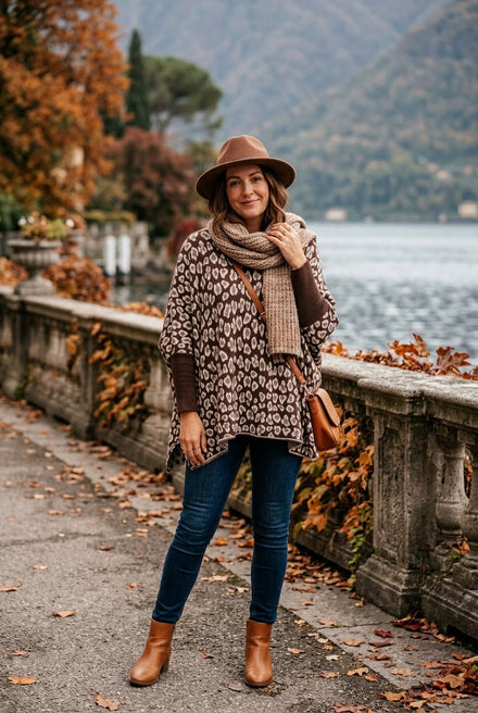 LEOPARD  BOXYFIT JUMPER