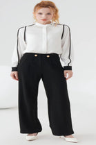 ADA GOLD BUTTON WAIST DETAIL TROUSER (15287166468480)