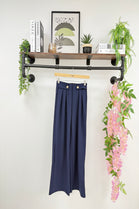 ADA GOLD BUTTON WAIST DETAIL TROUSER (15287229743488)