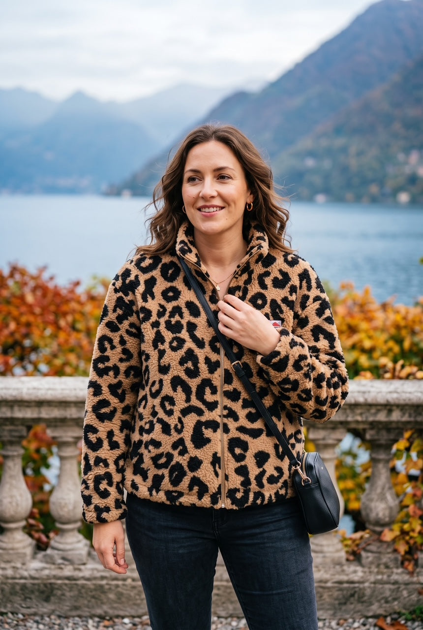 LEOPARD FLEECE ZIP-UP JACKET(MIXED COLOUR PACK)
