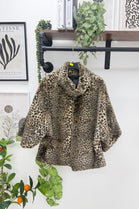 ANIMAL PRINT FUR LINED JACKET