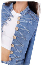 GOLD BUTTON PUFF SLEEVE JACKET (15296958398848)
