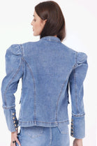 GOLD BUTTON PUFF SLEEVE JACKET (15296958398848)