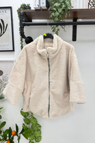 FAUX FUR ZIP LINED JACKET