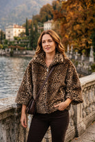 ANIMAL PRINT FUR LINED JACKET