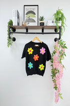 FLORAL 3D CAP SLEEVE JUMPER (15297111458176)