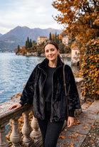 FAUX FUR ZIP LINED JACKET