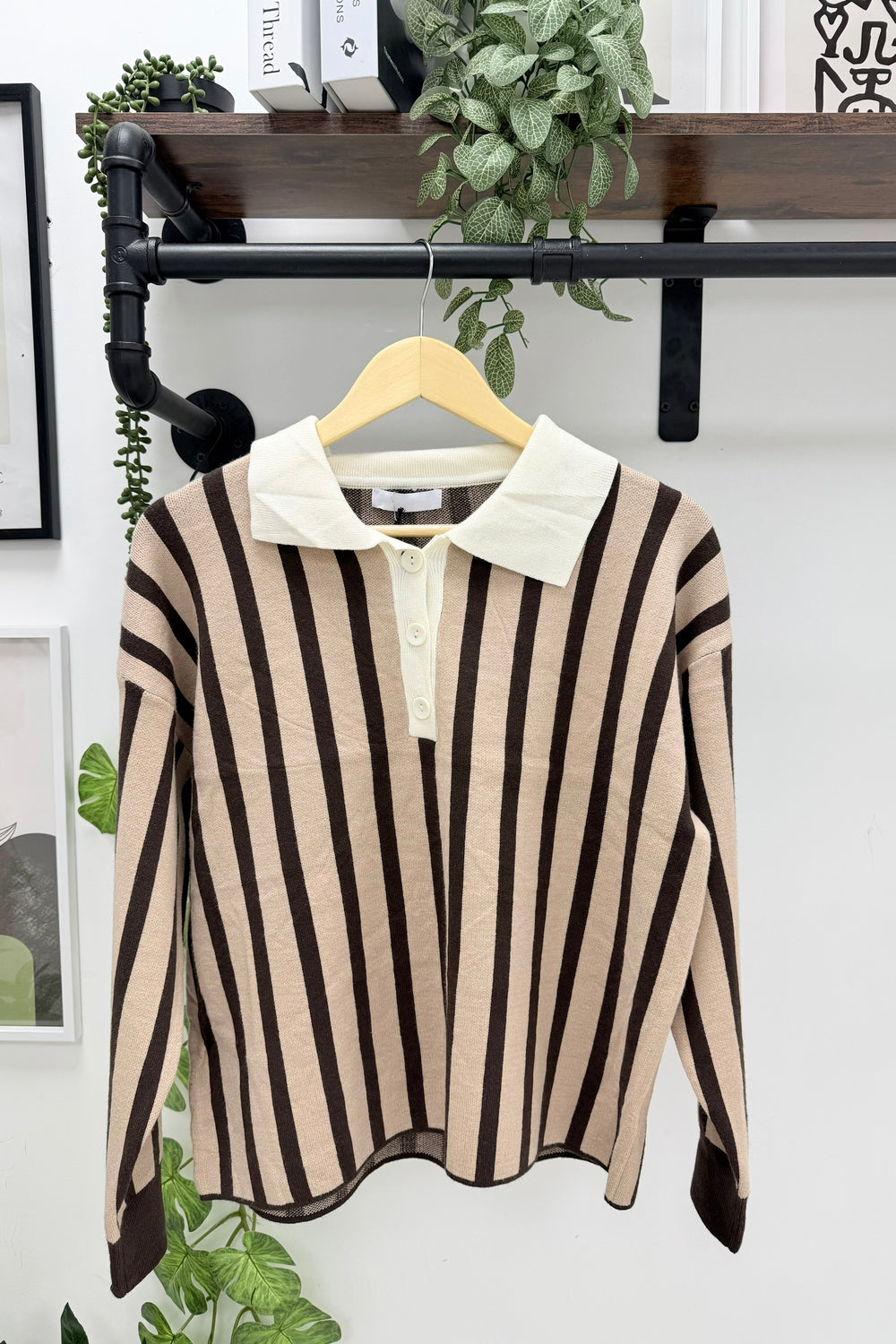 STRIPE COLLAR JUMPER