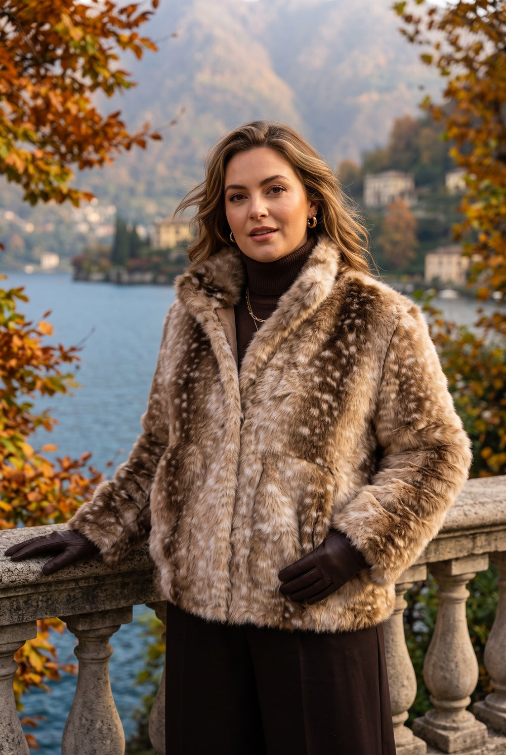 BAMBI PRINT FAUX-FUR JACKET
