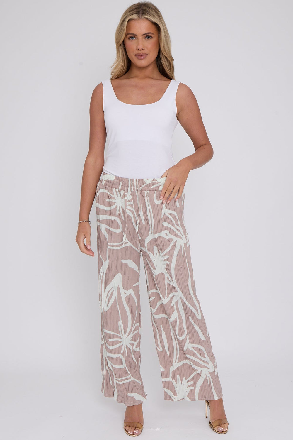 PLEATED PRINT TROUSER(MIXED COLOUR PACK) (8268504105208) (8497893179640) (15149993918848) (15149994213760)