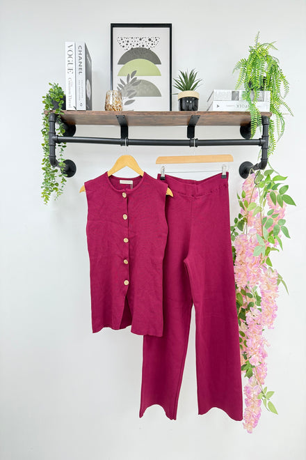 GOLD BUTTON KNITTED LOUNGE (15297237778816)