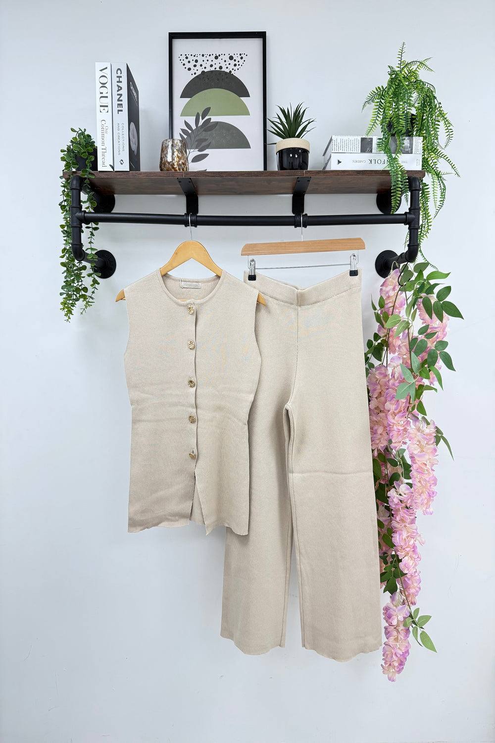GOLD BUTTON KNITTED LOUNGE (15297238598016)