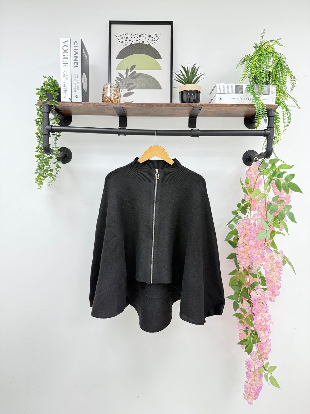 ZIP KNITTED HIGHLOW CARDIGAN (Copy) (15297274577280)