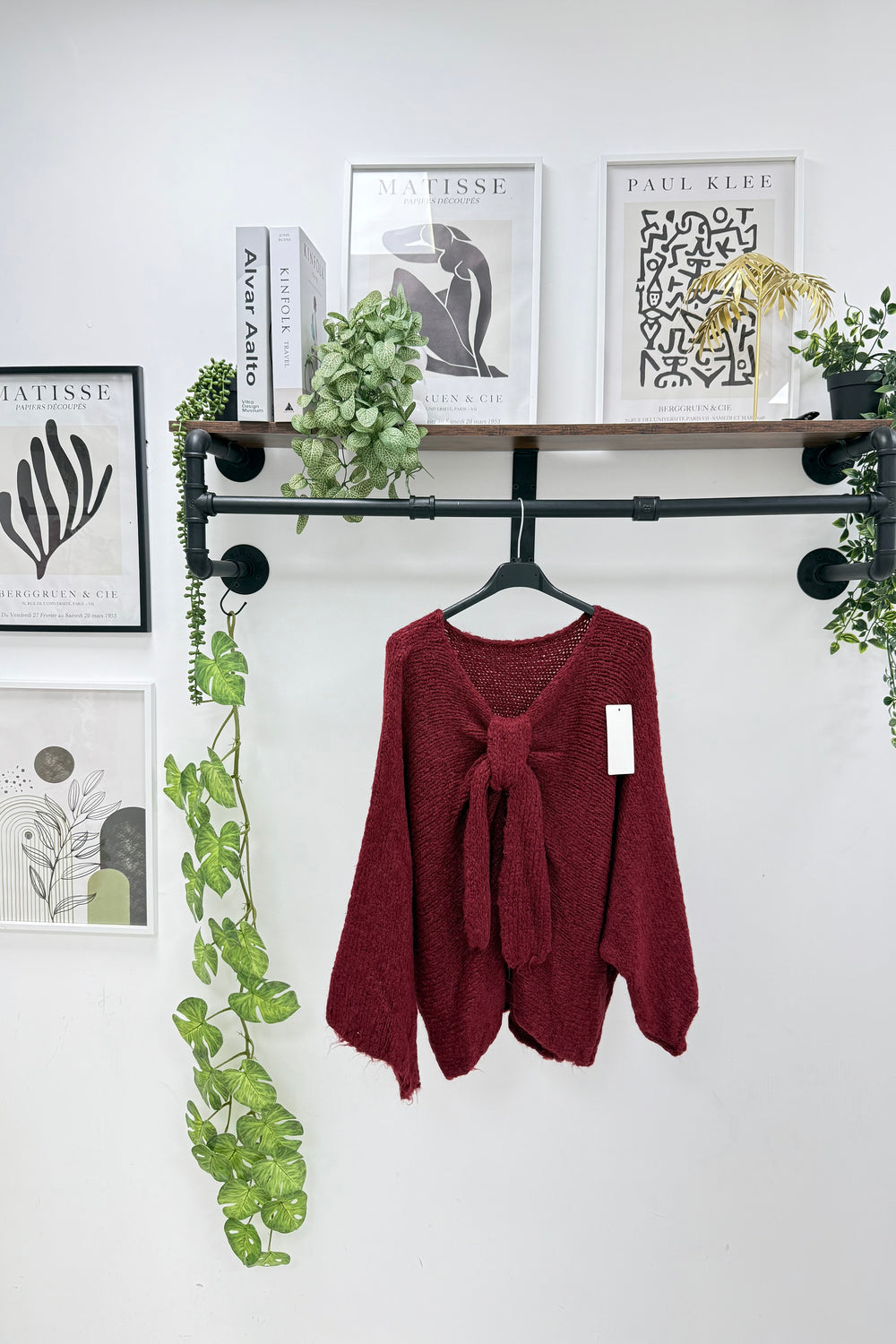 BOW PLAIN KNIT JUMPER (15298880930176)