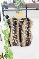 BAMBI PRINT FAUX-FUR WAISTCOAT