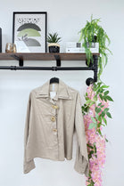 GOLD BROACH DOUBLE COLLAR SHIRT (15302404047232)