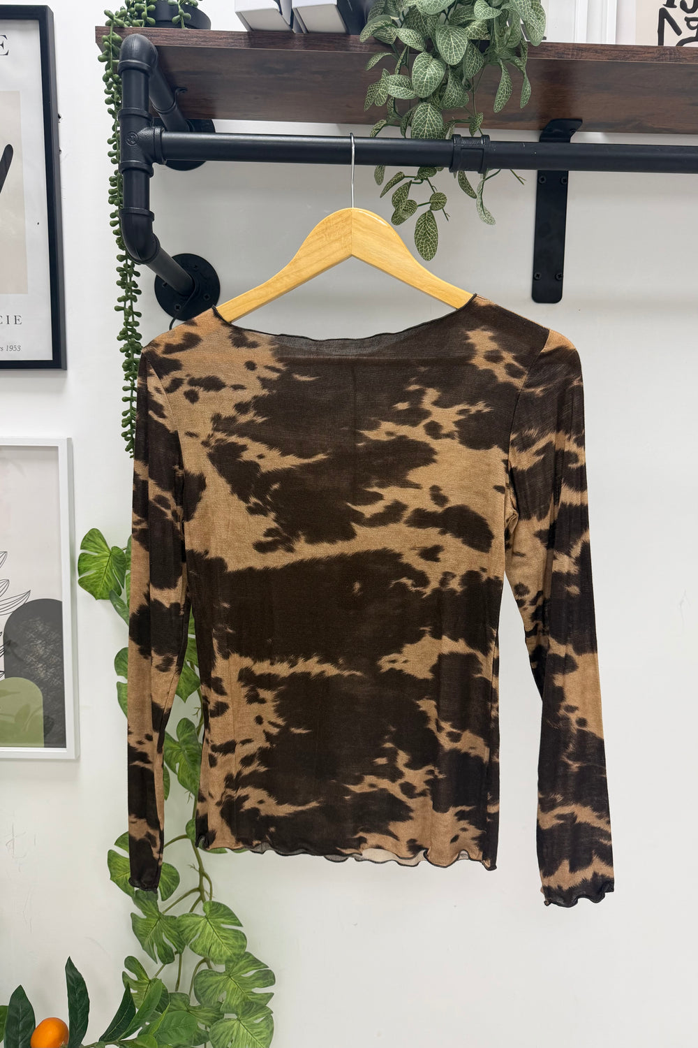 ABSTRACT TIE-DYE CASHMERE BLEND TOP