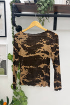 ABSTRACT TIE-DYE CASHMERE BLEND TOP