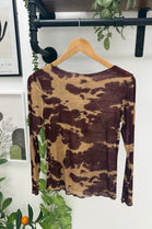 ABSTRACT TIE-DYE CASHMERE BLEND TOP