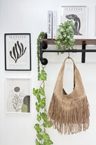FAUX SUEDE TASSEL BIG BAG (15302440911232)