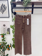 GOLD BUTTON DENIM JEANS ( ACID WASH )