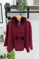 ZIP DETAIL FUR  HOODIE