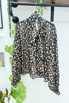 PUSSY-BOW BAMBI PRINT BLOUSE