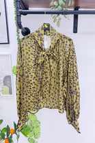 PUSSY-BOW BAMBI PRINT BLOUSE