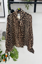 PUSSY-BOW BAMBI PRINT BLOUSE