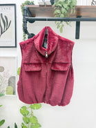 FAUX-FUR ZIP-UP WAISTCOAT