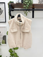 FAUX-FUR ZIP-UP WAISTCOAT