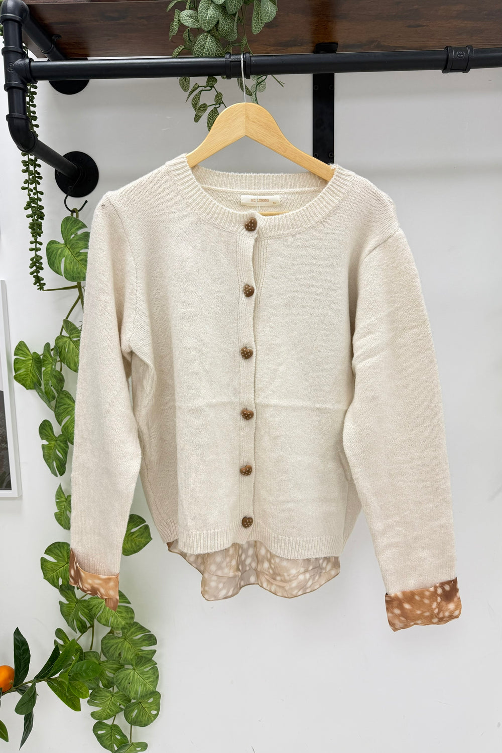 BAMBI PRINT SHIRT DETAIL JUMPER