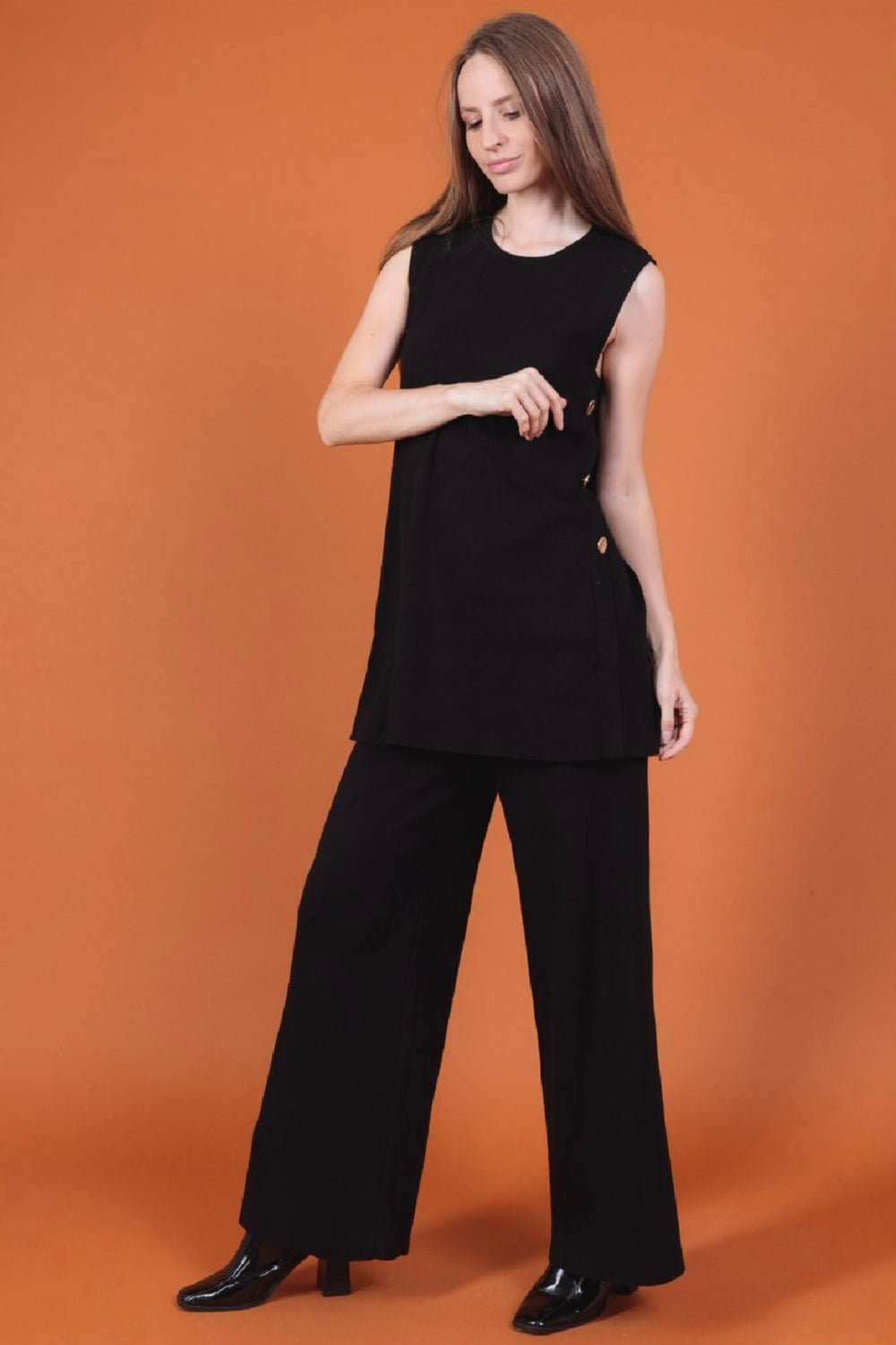 GOLD BUTTON SIDE KNIT LOUNGE (Copy) (15310300774784)