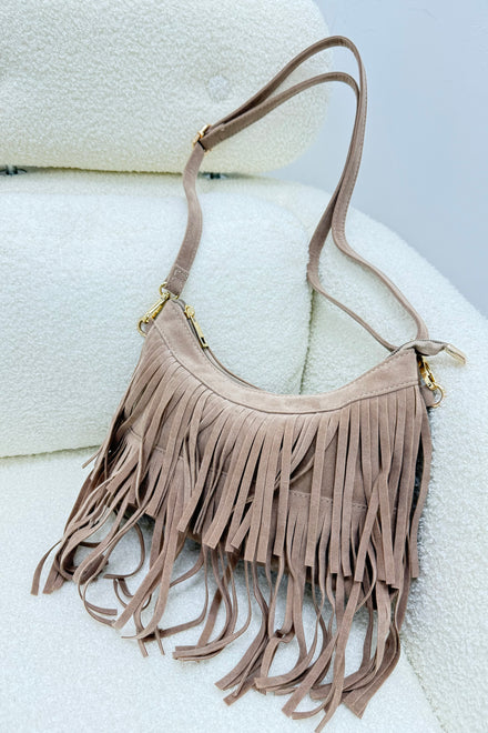 FAUX SUEDE TASSEL CROSS BODY BAG (15310331642240)