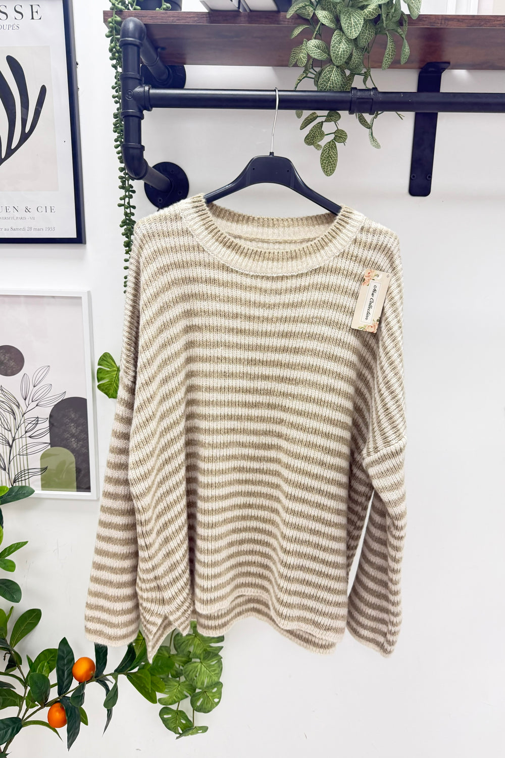 OVERSIZED STRIPED KNIT JUMPER