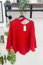CUT-OUT SOFT KNIT JUMPER