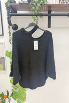 CUT-OUT SOFT KNIT JUMPER