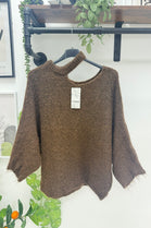 CUT-OUT SOFT KNIT JUMPER