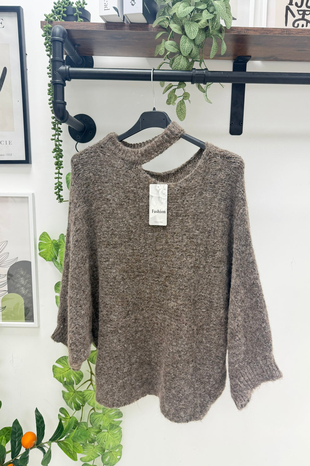 CUT-OUT SOFT KNIT JUMPER