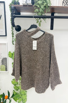 CUT-OUT SOFT KNIT JUMPER