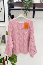 OVERSIZED CHUNKY CABLE KNIT JUMPER