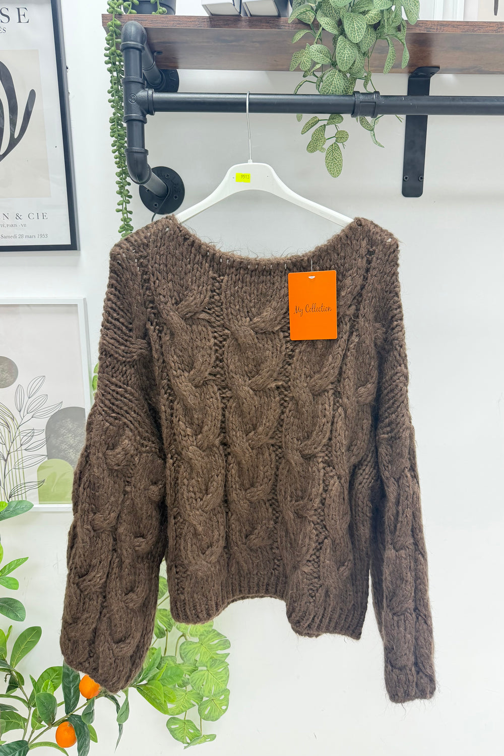 OVERSIZED CHUNKY CABLE KNIT JUMPER