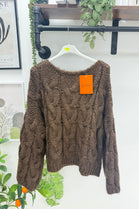 OVERSIZED CHUNKY CABLE KNIT JUMPER