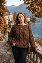 OVERSIZED CHUNKY CABLE KNIT JUMPER