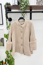 KNITTED FAUX FURR JACKET