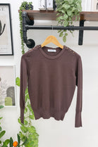 SHOULDER BUTTON DETAIL JUMPER