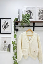 GOLD BUTTON TEXTURED KNIT CARDIGAN (15318662513024)