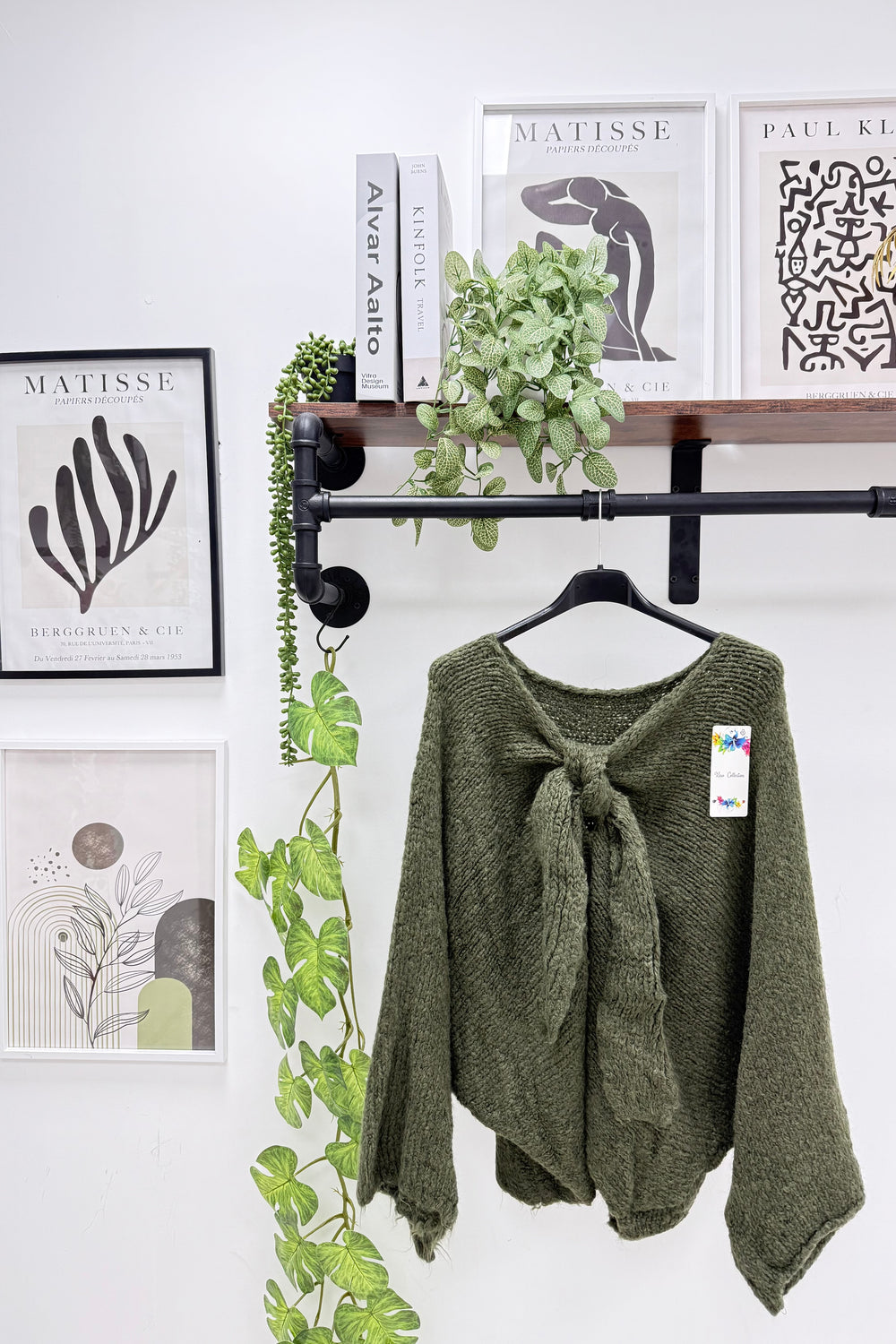 BOW PLAIN KNIT JUMPER (15319764009344)