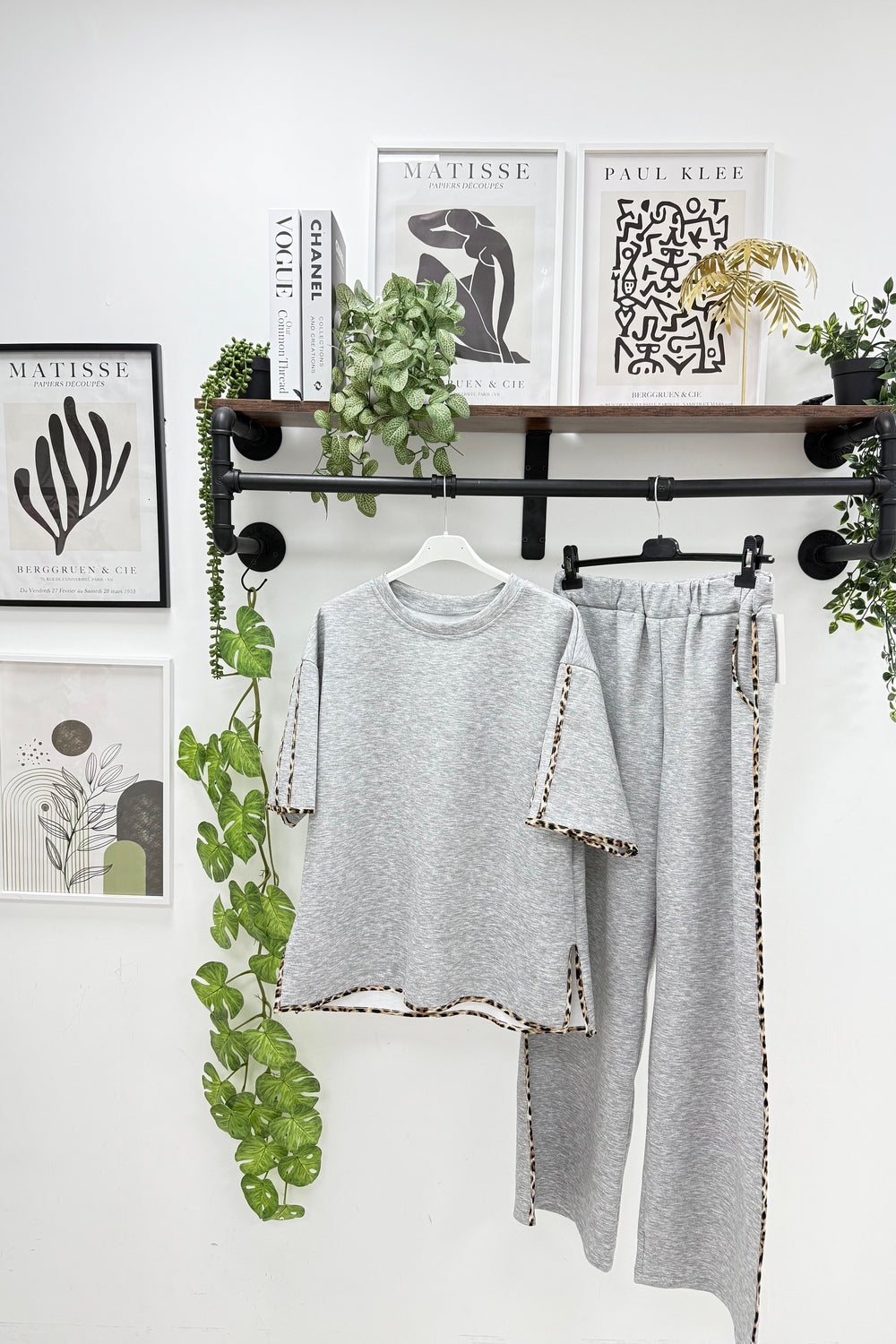 LEOPARD STRIPE WIDE LEG LOUNGEWEAR (15324587000192)